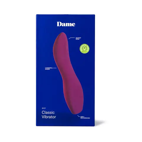 Dame Dip 2.0 Classic Vibrator Plum