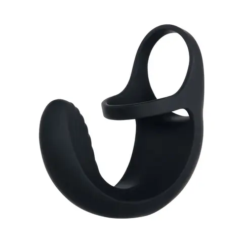 Zero Tolerance Vibrating Ball Cradle Rechargeable Remote-Controlled Silicone Cockring Black