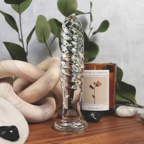 Clarity Utopian Crest Glass Dildo