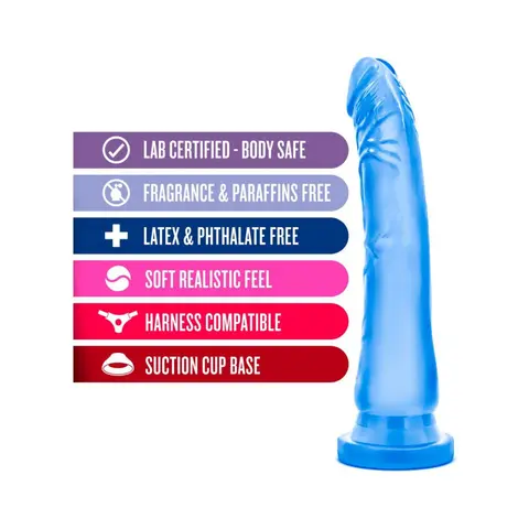 B Yours Sweet 'n Hard 6 Realistic 8.5 in. Dildo in Blue