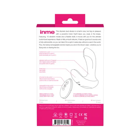 VeDO Inme Rechargeable Dual Vibe with Remote in Pink