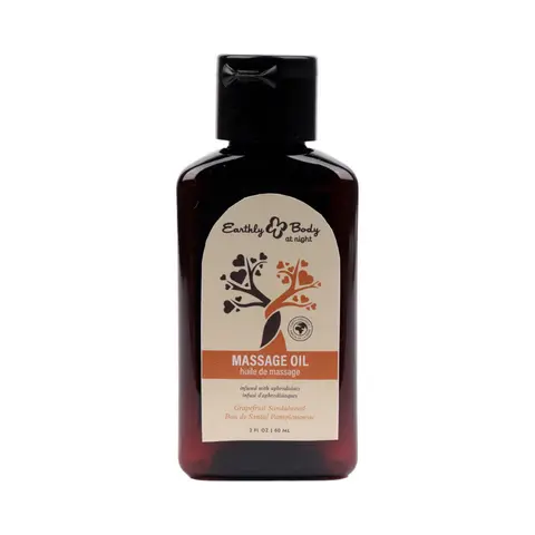 Earthly Body At Night Aphrodisiac Massage Oil Grapefruit Sandalwood 2 oz.