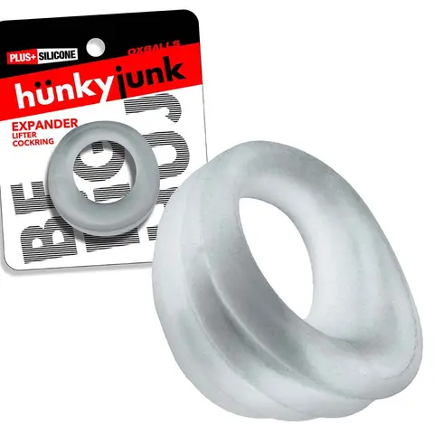 Hunkyjunk Expander Slimmer Scoop Style Cockring Clear Steam