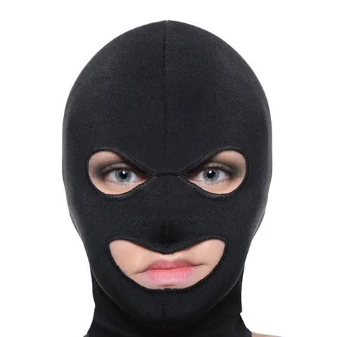 Master Series Facade Spandex Hood with Eye and Mouth Holes Black