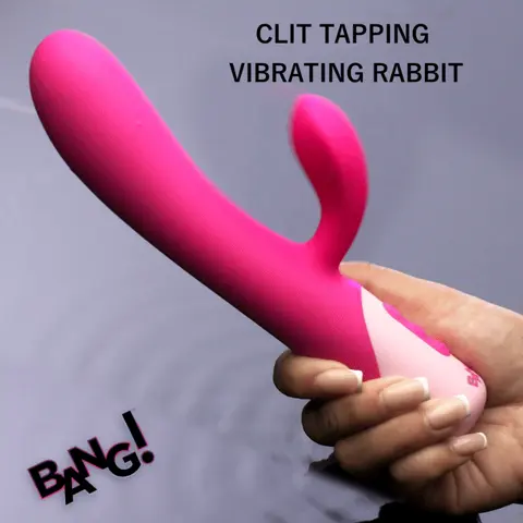 BANG! Clit Tapping Vibrating Rabbit Pink