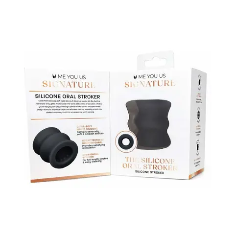 Me You Us Signature The Silicone Oral Stroker in Black