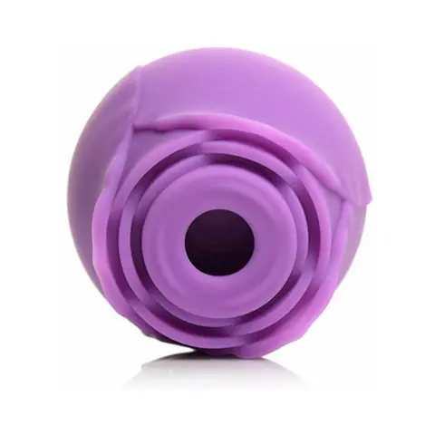 Curve Toys Gossip Cum Into Bloom Rechargeable Silicone Clitoral Stimulator Rose Flirt in Violet