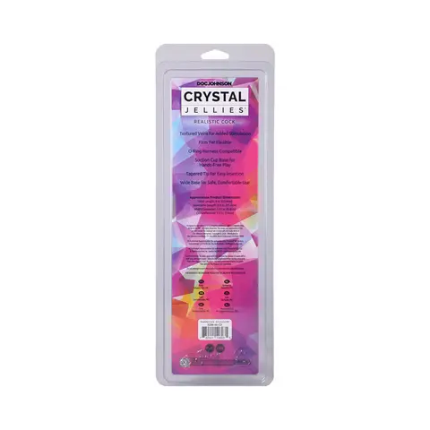 Crystal Jellies Realistic Cock 9 in. in Clear