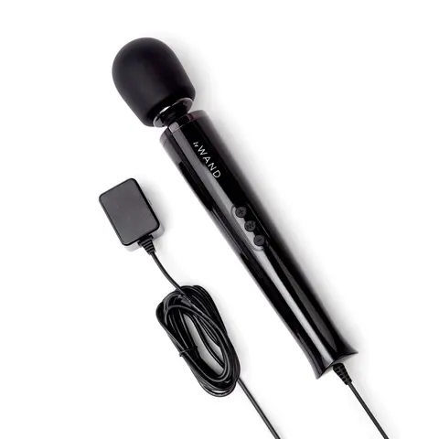 Le Wand Plug-In Vibrating Massager in Black