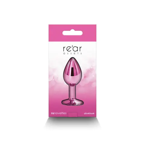 Rear Assets Metal Anal Plug Small in Pink