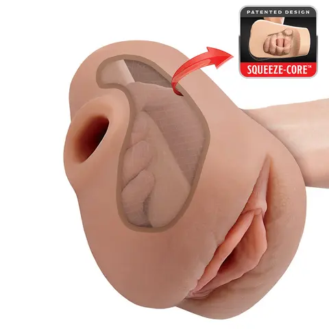 PDX Plus Pussy Pounder Squeeze Stroker in Brown
