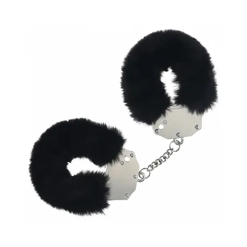 Ouch! Heavy-Duty Fluffy Handcuffs in Black