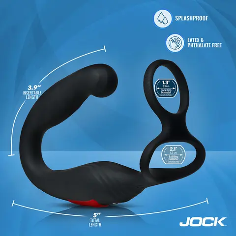 JOCK Enhancers Gyrating Prostate Vibrator with C-Ring