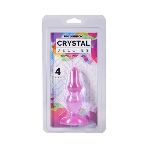 Crystal Jellies Novice Pop Plug 4 in. in Purple