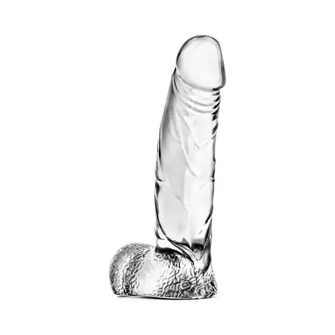 Naturally Yours Ding Dong Realistic 5.5 in. Dildo with Balls in Clear