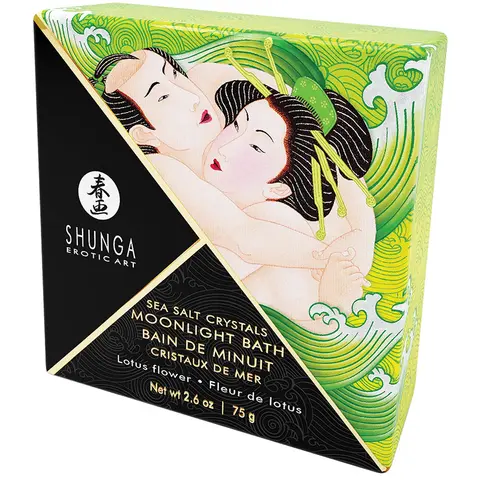Shunga Moonlight Bath Sea Salt Crystals Lotus Flower 2.6 oz.