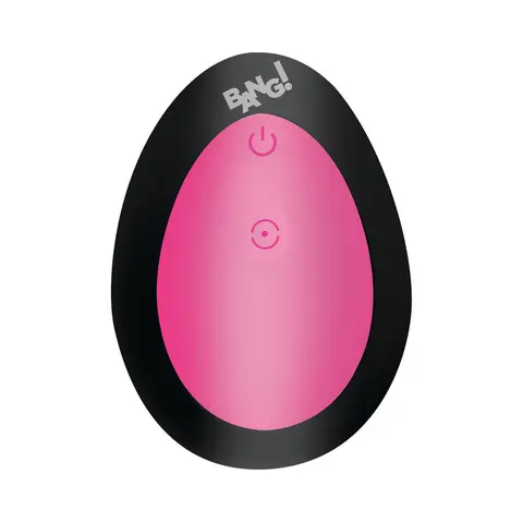 BANG! Thrusting & Vibrating Silicone Butt Plug in Pink