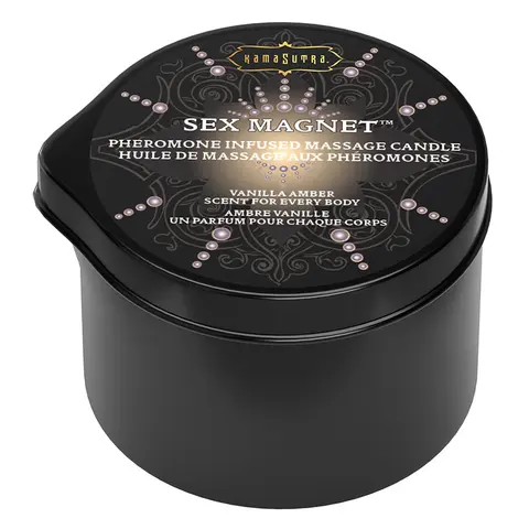 Kama Sutra Sex Magnet Massage Candle Vanilla Amber 2 oz.