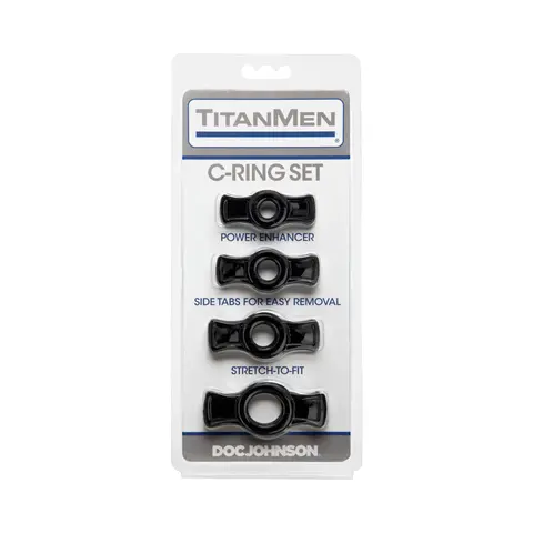 TitanMen - Cock Ring Set in Black