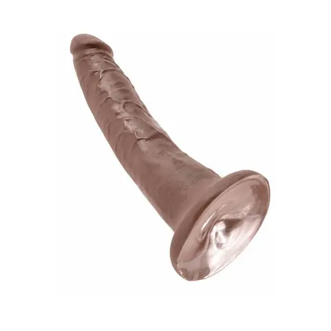 King Cock 7 in. Cock Realistic Dildo With Suction Cup in Brown