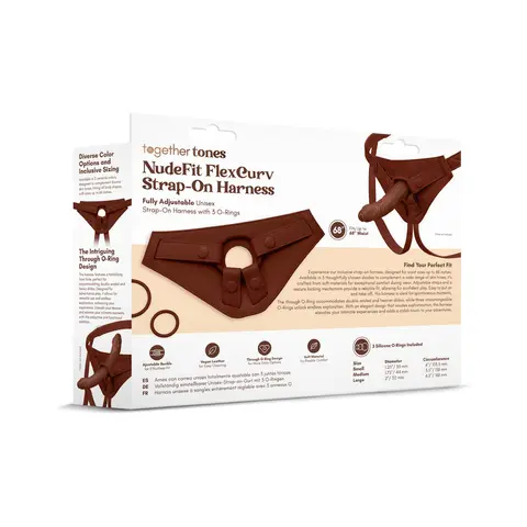 Together Tones NudeFit FlexCurv Strap-On Harness in Dark