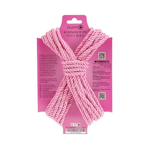 Ouch! Bondage Rope 10 m Nylon in Pink