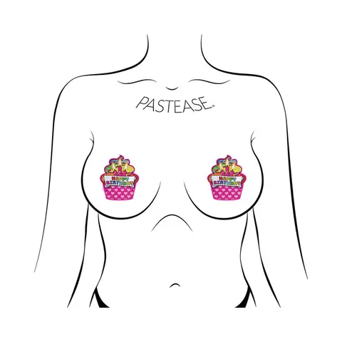 Pastease Happy Birthday Cupcake Pasties Pink