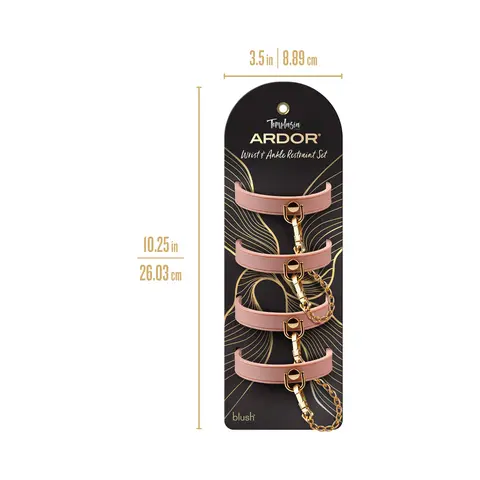 Temptasia Ardor Wrist & Ankle Restraints in Pink