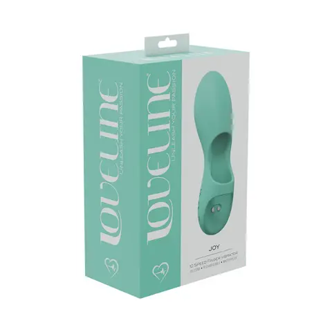 LoveLine Joy 10 Speed Finger Vibe Silicone Rechargeable Waterproof in Green