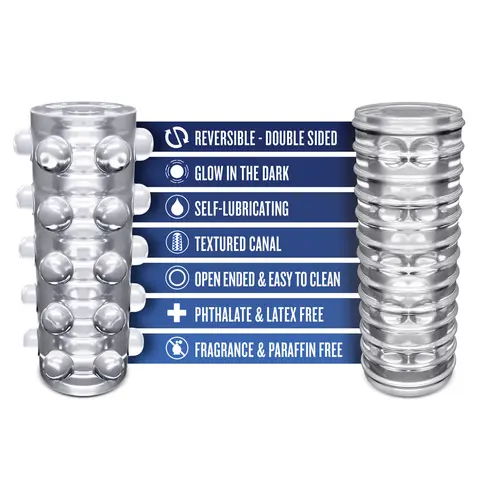RIZE! Swich Glow in the Dark Self-Lubricating Stroker Clear