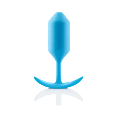 b-Vibe Snug Plug 3 Weighted Silicone Anal Plug in Teal