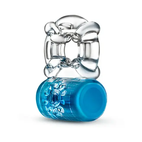 Play with Me Pleaser Rechargeable Vibrating C-Ring in Blue