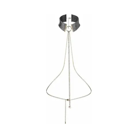 Bijoux Indiscrets Desir Metallique Mesh Collar in Black