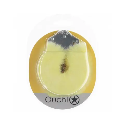Ouch! Heavy-Duty Fluffy Handcuffs in Yellow