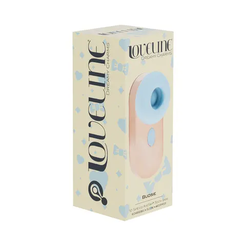 LoveLine Budsie AirTapTech Rechargeable Vibrator in Blue