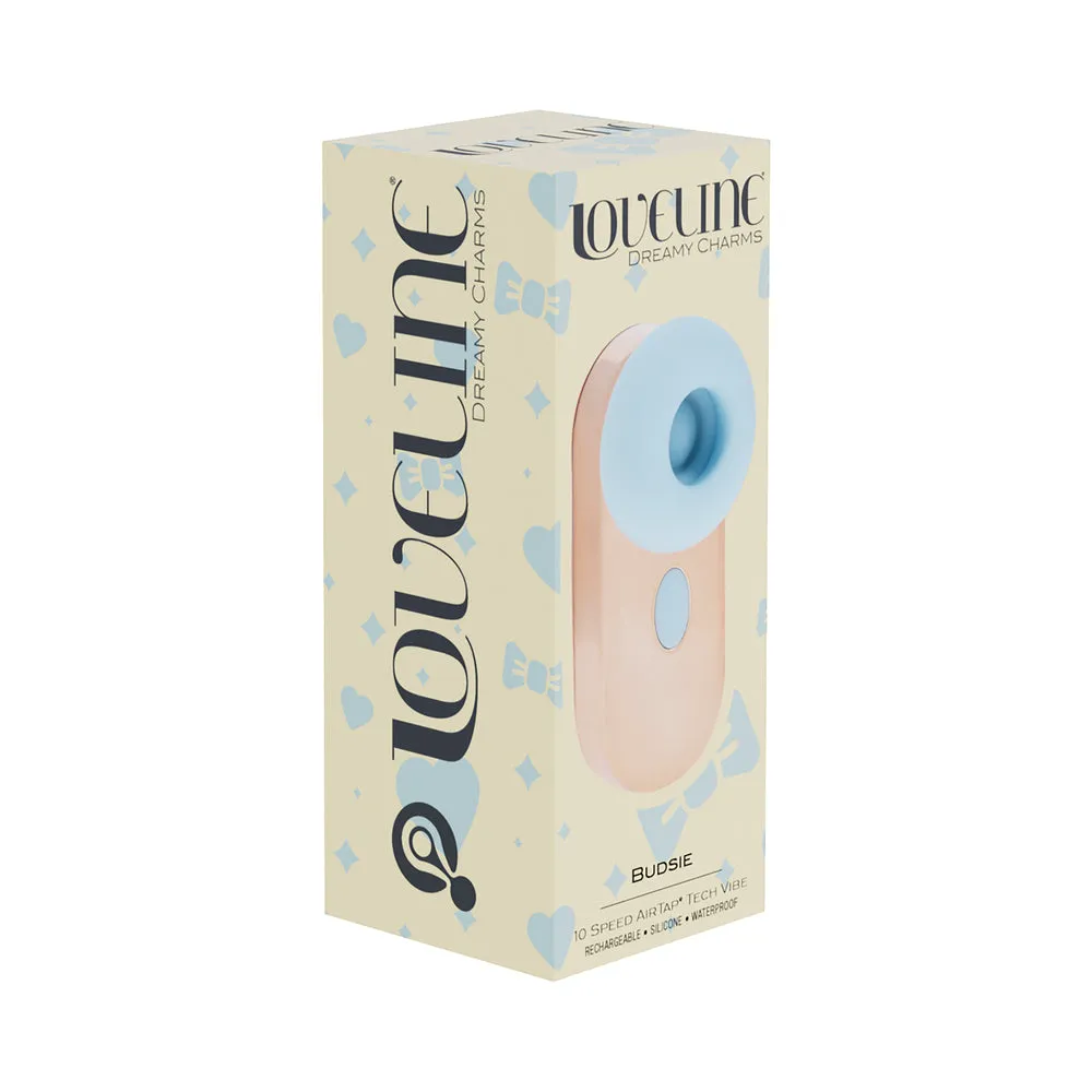 LoveLine Budsie AirTapTech Rechargeable Vibrator in Blue