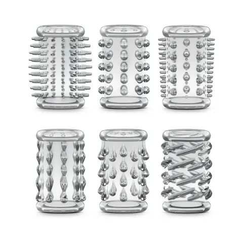 Stay Hard 6-Piece Cock Sleeve Kit Clear