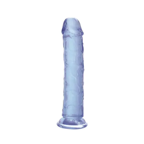 Adam & Eve Crystal Gem 7 in. Dildo in Sapphire