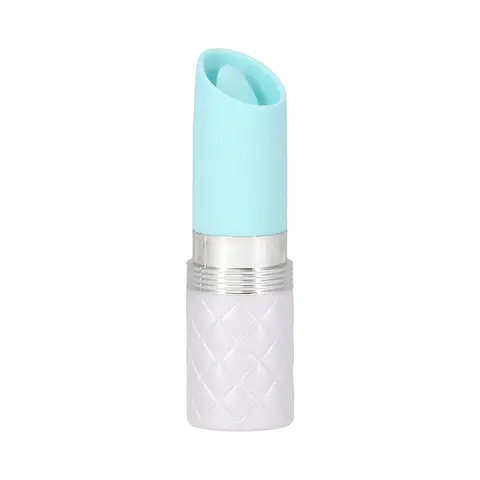 Pillow Talk Lusty Silicone Flickering Lipstick Vibrator with Swarovski Crystal Teal