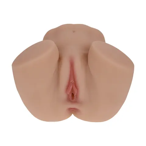 Xkin Bodyforms Nina Vale Dual Entry Vibrating Masturbator Tan