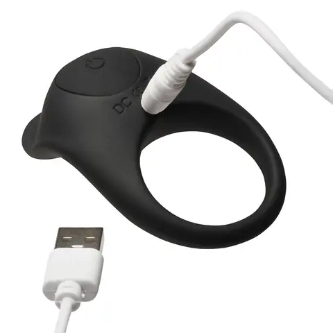 BANG! Vibrating Silicone Cock Ring Black
