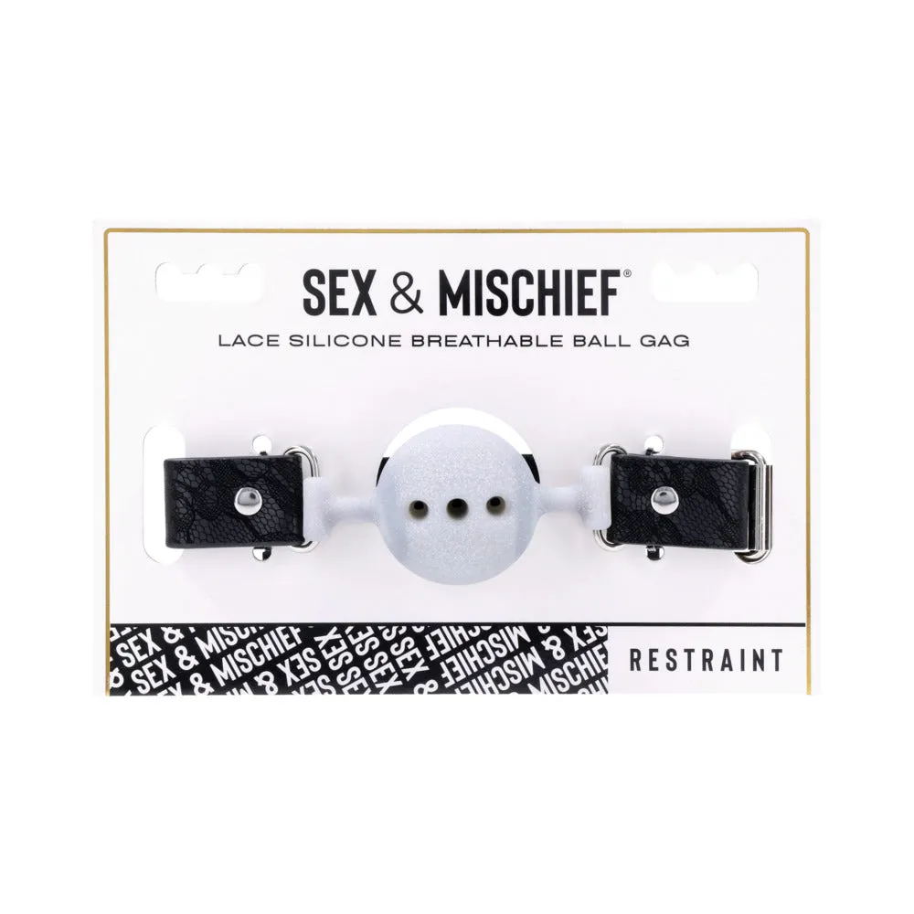 Sportsheets Sex & Mischief Lace Silicone Breathable Ball Gag