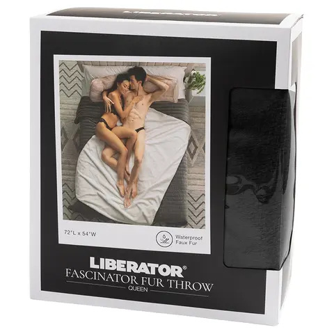 Liberator Fascinator Fur Throw Queen Black
