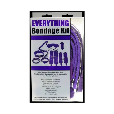 Ple'sur 12-Piece Everything Bondage Kit in Purple
