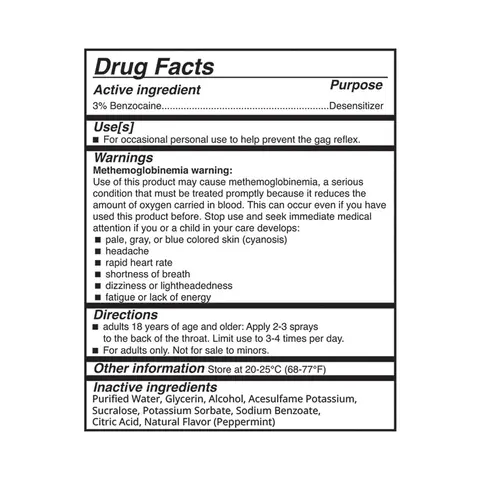 Adam & Eve Deep Throat Desensitizing Spray Peppermint