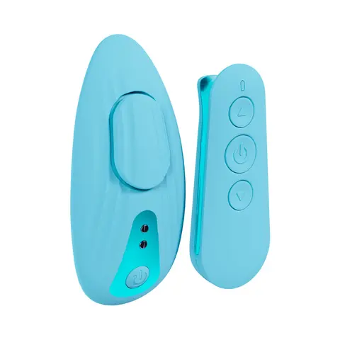 Loveline Celeste Rechargeable Silicone Remote Control Panty Vibrator in Blue