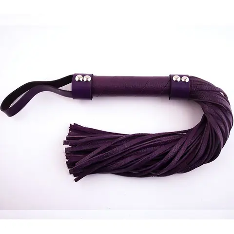 Rouge H-Style Leather Flogger in Purple