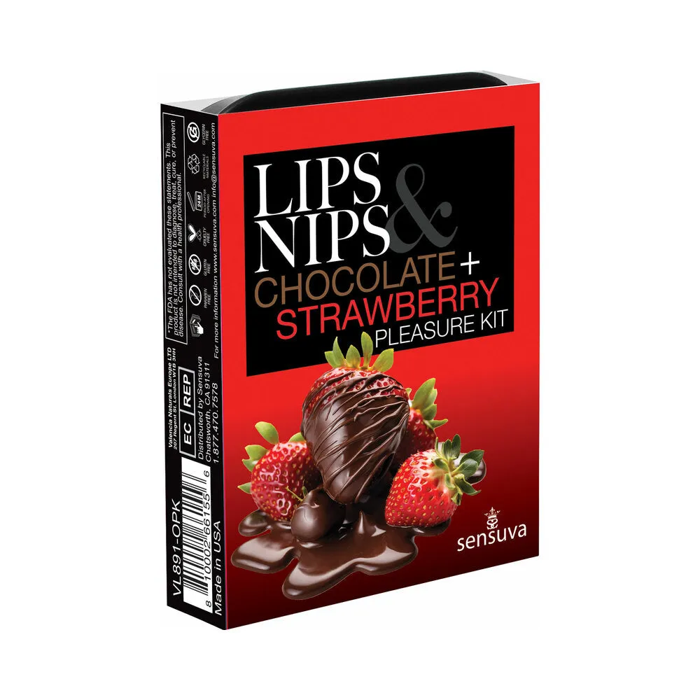 Sensuva Lips & Nips Pleasure Kit Chocolate Strawberry