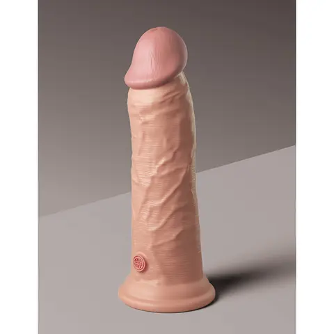 King Cock Elite 8 in. Dual Density Silicone Cock Realistic Dildo With Suction Cup in Beige