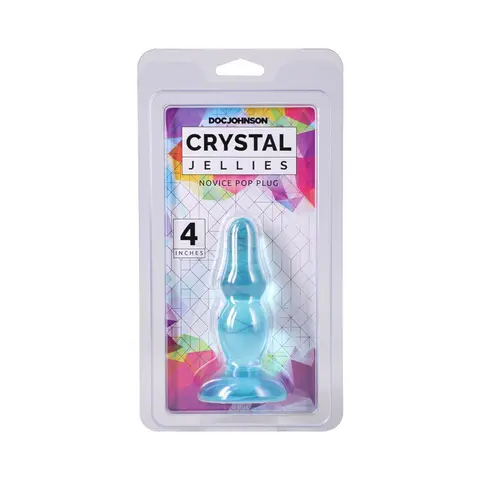 Crystal Jellies Novice Pop Plug 4 in. in Teal